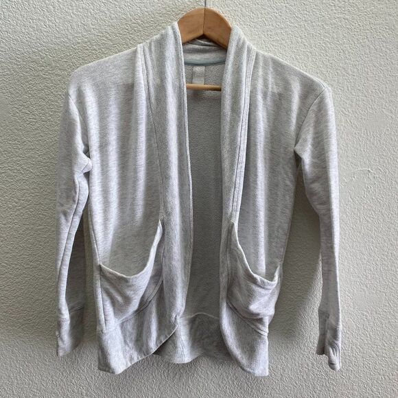 Athleta Girl Open Front Cardigan Sweatshirt Sweater Gray Color 486665 Medium - Picture 1 of 5